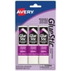 Avery Glue Stic Disappearing Purple Color, Nontoxic, 0.26 oz., 3/PK