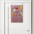 thumbnail image 2 of Abstract Hanging Pocket Organizer, Simplistic and Ornamental Illustration of Round Symmetric Motifs, Printed Polyester Storage Bag with Pockets, 14" x 20", Dried Rose and Pale Pink, 2 of 2