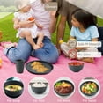 thumbnail image 2 of ziyahi Kids Plastic Plates And Unbreakable And For Kids Set And Clean Bowls Black, 2 of 4