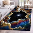 thumbnail image 2 of Rock Cave Washable Area Rugs 3'x5', Star Clouds Canyon Nature Abstract Low Pile Throw Living Room Rug Non-Slip Sturdy Edge Binding Carpet for Indoor Entryway Bedside Kitchen, 2 of 9