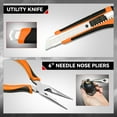 thumbnail image 3 of 27 Pcs 12V 1300mAh Lithium Cordless Drill & Home Hand Repair Kit Combination Tool Set Orange, 3 of 7