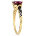 thumbnail image 2 of SZUL Women's 2.00 Carat Ruby and Black Diamond Ring in 10K Yellow Gold, 2 of 3