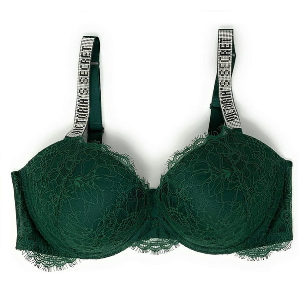 Victoria's Secret Very Sexy Push Up Bra for Women Forest Green Bling