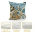 thumbnail image 4 of Qinduosi Nautical Coastal Beach House Welcome Relax Decorative Throw Pillow Covers,Ocean Themed Shell Starfish Seahorse Coral Pillow Cases Cushion for Beach House,Sea Lovers Gifts,Inch Set of, 4 of 5