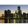 thumbnail image 2 of Chicago Skyline At Night Poster Print, 2 of 2