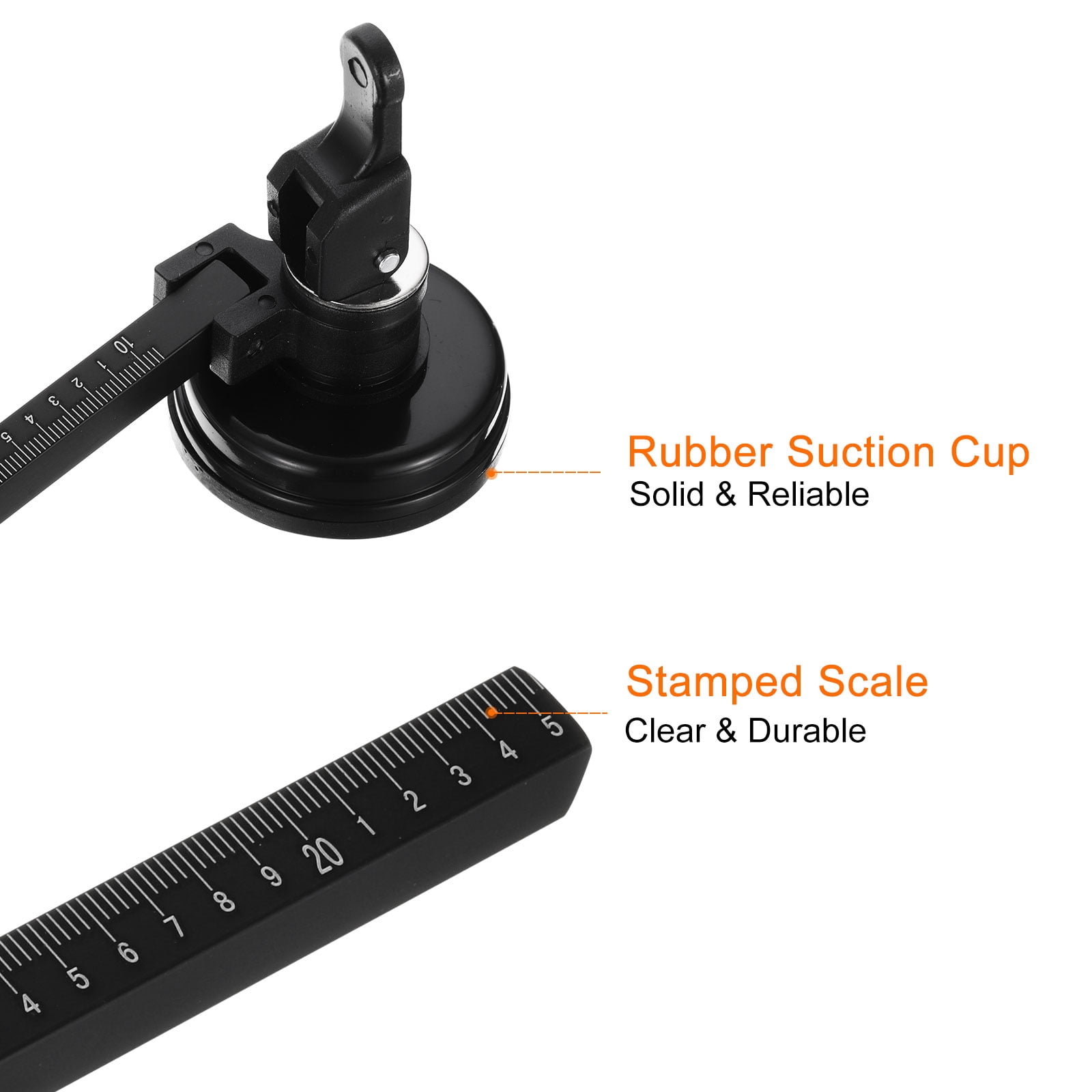 Oil-Filled Circular Glass Cutter 1.6"-19.7" Adjustable with Suction Cup for Glass, Black