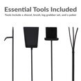 thumbnail image 6 of Sunnydaze 29.25" Indoor or Outdoor Steel Firewood Log Holder with 4-Piece Tool Set, 6 of 13