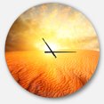 thumbnail image 1 of Designart 'Sand Landscape with Sun ' Modern wall clock, 1 of 6