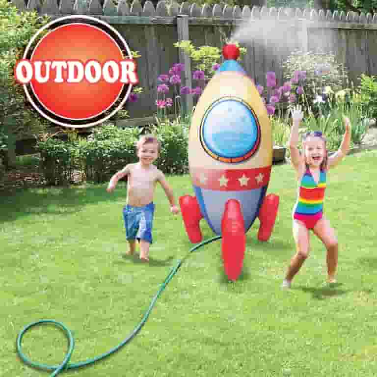 Target Inflatable Rocket Outdoor Rocket Sprinkler Inflatable: Ultimate Summer Fun Toy