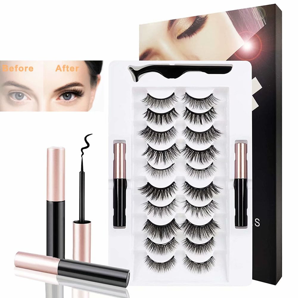 Cosprof 10 Pairs Eyelashes Kit, Eyelashes and