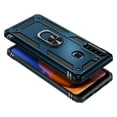thumbnail image 4 of For Samsung Galaxy A21 Case with Tempered Glass Screen Protector (Full Coverage), Nagebee Military Armor [Magnetic Ring Holder & Kickstand] Shockproof Protective Cover (Navy Blue), 4 of 5