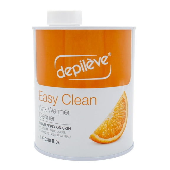 Depileve Easy Clean Citric Wax Cleaner and Remover for Warmers and Professional Equipment - Cleaning Solution with Orange Scent - for Salon Use - 33.81 oz.