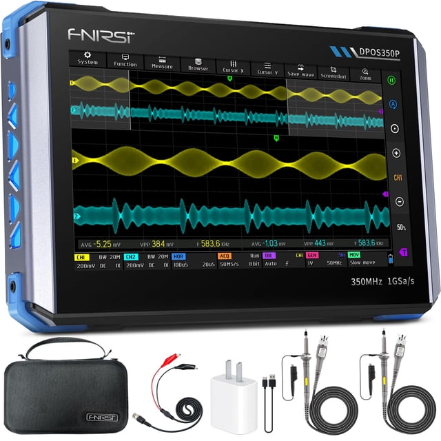 Osciloscopio para tabletas FNIRSI DPOS350P 350 MHz con analizador de espectro