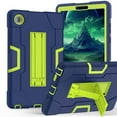 thumbnail image 2 of ELEHOLD Case for Lenovo Tab K9 /Lenovo Tab One 2025 (TB305FU),8.7-inch,Heavy Duty Hard PC Silicone Case Hidden Kickstand Anti-Scratch Shockproof Cover for Kids Men Women, Navyblue+Yellow, 2 of 8