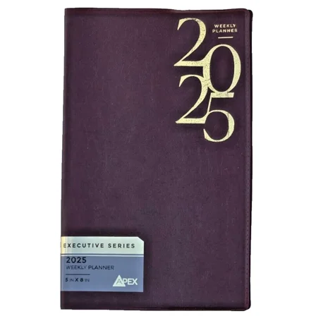 2025 Weekly Planner, Appointment Book - 5 In X 8 In - Brown