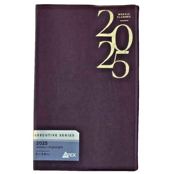 2025 Weekly Planner, Appointment Book - 5 In X 8 In - Brown