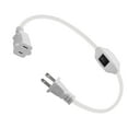 thumbnail image 2 of 12.6" Polarized Extension Cord with switch, usa Plug for Power Adapters Cola Cable de extensión, 2 of 7