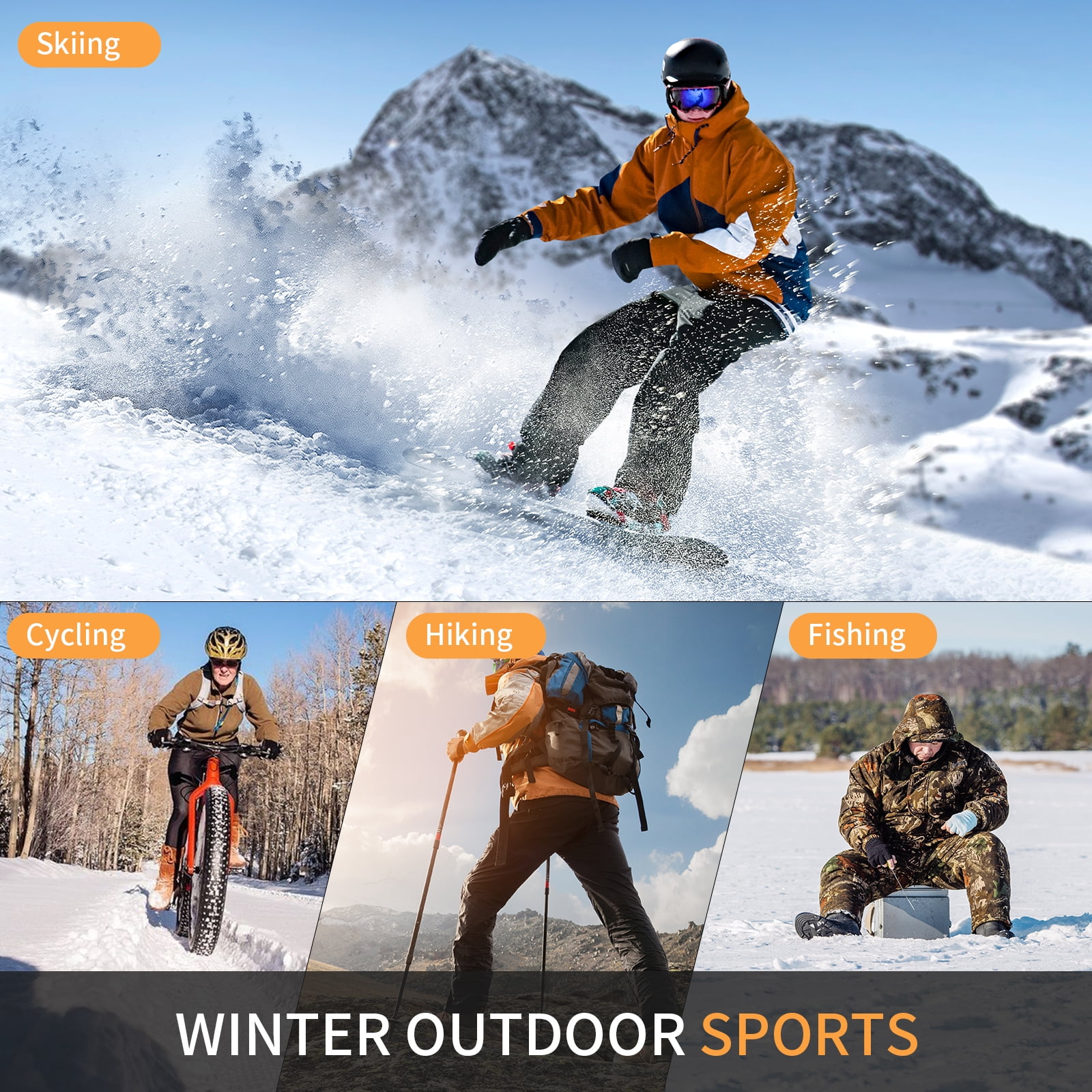 SAVIOR Heated Socks for Men & Women Battery Socks Powered Thermal Ski Socks Winter Foot Warmer with Temperature Control Long Socks for Skiing Hiking Hunting Motorcycling Riding