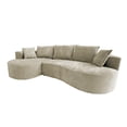 thumbnail image 4 of Bossa - Sala Modular en Forma de L de 3 Plazas con Diseño Curvo | Chloe Taupe | Tapizado en Tela Suave y Resistente con Cojines Decorativos, 4 of 10
