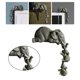 thumbnail image 2 of Elephant Sitter Hand-painted Resin Figurines Mother And Two Babies Hanging Table, 2 of 5