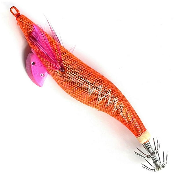 Pesca Señuelo de pesca luminoso de madera realista camarón calamar anzuelo Swimbait (estilo E) Tmvgtek Para Estrenar