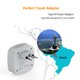 thumbnail image 3 of Adaptador de corriente TESSAN de EE. UU. a Brasil tipo N con 2 salidas, 2 USB, 3 of 6