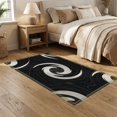 thumbnail image 2 of ODIKA 5'x7' Washable Area Rug Veined Gilded Border Streaks Flow Symmetrical Abstract Swirl Refined Structured for Small Living Room, Bedroom, Easy Care, Non-Shedding, Pet Friendly, 2 of 7