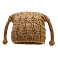 thumbnail image 2 of Dyfzdhu Women Casual Solid Crochet Knit Hat Warm Funny Khaki, 2 of 5