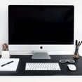 thumbnail image 6 of ZBRANDS // Leather Smooth Desk Mat Pad Blotter Protector, Midnight Black, Extended Non-Slip Rectangular, Laptop Keyboard Mouse Pad (36" x 20"), 6 of 8