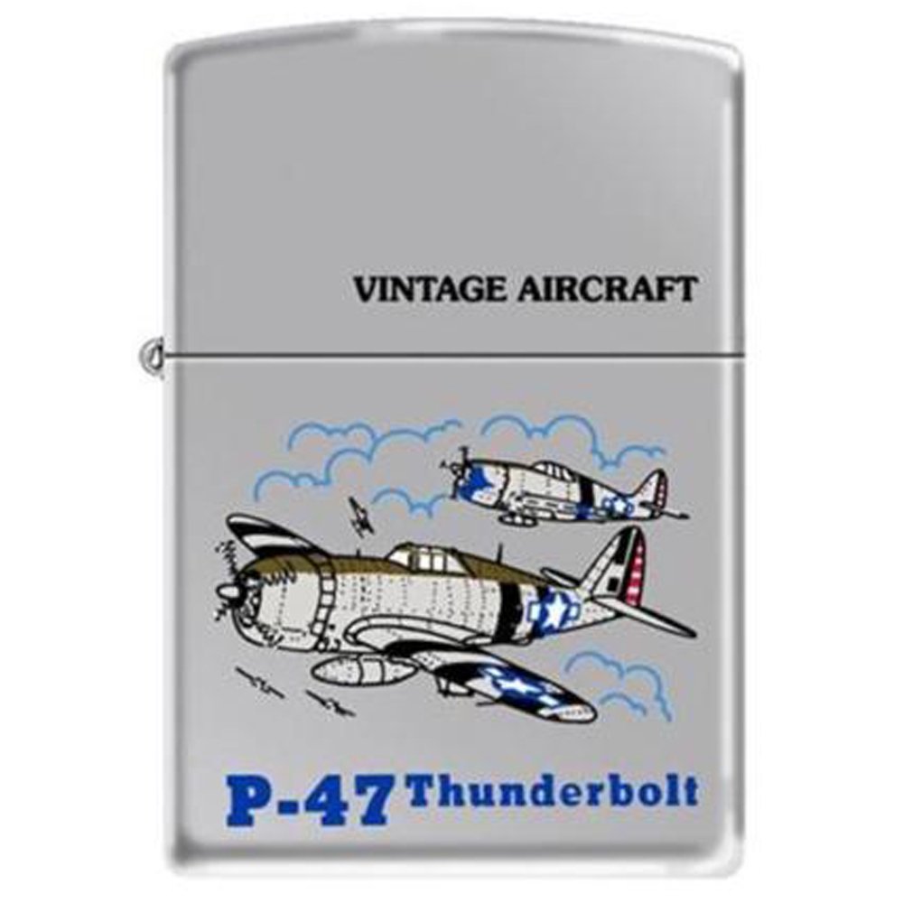 Vintage WWII Aircraft P47 High Polished Chrome Zippo Lighter Walmart