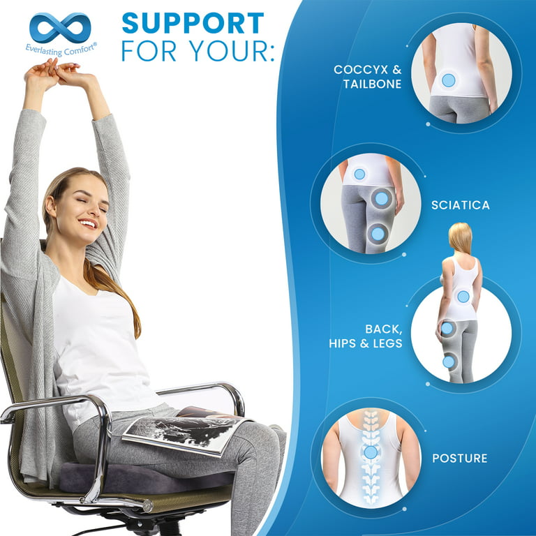 Everlasting Comfort Seat Cushion, Pain Relief for Legs, Hips, and