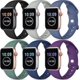 thumbnail image 1 of [Paquete de 6] Compatible con correas de Apple Watch de 45 mm, 44 mm, 42 mm, 41 mm, 40 mm y 38 mm, pulseras deportivas de silicona suave, correa de repuesto compatible con Iwatch Seri, 1 of 5