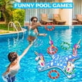 thumbnail image 2 of Inflatable Pool Ring Toss Games Toys, Floating Shark Flamingo Swimming Pool Ring with 6Pcs Rings, Swimming Pool Games for Kids Adults Summer Pool Party, 2 of 7