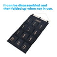 thumbnail image 5 of Bins & Things Hanging Organizer - 2x28x15-Inch Wall Fabric Hanging Organizer with 12 Compartments - Aesthetic Organizer Hang Over The Door - Closet Hanging Storage Pockets and Pouch Canvas Bag, 5 of 7