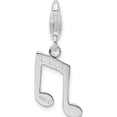thumbnail image 4 of Sterling Silver Amore La Vita Rhodium-Plated Cz Music Note Charm Made In Thailand qcc1214, 4 of 6