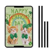 XYZCANDO Cat Rainbow RV Door Window Shade Happy St. Patrick's Day RV Insulated Window Covers Foldable Camper Accessories 26'' X 17'' Camper Curtains for Windows RV Sunlight Cover Green