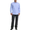 thumbnail image 2 of INSPIRE CHIC Men's Plaid Long Sleeved Button Down Business Wear Dress Shirts M Light Blue, 2 of 6