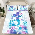thumbnail image 2 of Erosebridal Kawaii Mermaid Bed Sheets Set Twin Size, Princess Bed Sheets Twin, Dreamy Ocean Twin Sheet Sets, Ultra Soft Room Decoration, 3 Pieces, 2 of 7