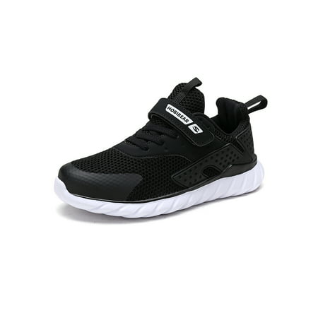 Kids' Sneakers Hook and Loop Low Top Tennis Shoes for Boys and