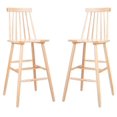 thumbnail image 3 of SAFAVIEH Beaufort Solid Spindle Back Bar Stool with Footrest, Natural, 3 of 9