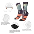 thumbnail image 3 of Pofeuu Astronaut With American Flag Print Crew Socks, Adult Running Hiking Socks for Youth and Adult, 3 of 6