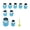 Blue 9pcs, variant on KGJQ Stainless Steel Cookie Cutter Set for Fruits Vegetables And Pastries, Biscuit Cake Press with Safe Protective Handle, Kitchen Tool for DIY Pastry Baking