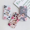thumbnail image 4 of Compatible with iPhone 8 Plus Case,Compatible with iPhone 7 Plus Case 5.5 inch Flower Cute Stand Cover for Women Girls 360 Degree Rotating Ring Kickstand Soft TPU Shockproof Cover Grey, 4 of 13