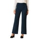 thumbnail image 1 of INSPIRE CHIC Pantalones de trabajo de cintura alta para mujer Pantalones de pierna ancha con hebilla trasera elástica Azul oscuro S, 1 of 5