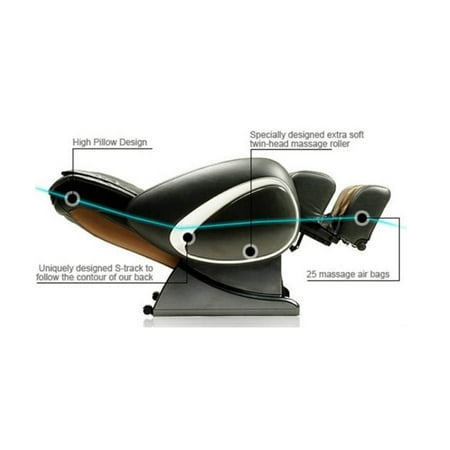 Osaki Titan OS-4000T Zero Gravity Massage Chair for Adults Heated Full Body Massager, S-Track Black