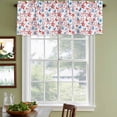 thumbnail image 3 of 4th of July Curtain Valances for Windows, Kitchen Valance Window Treatments Panel 2 Pack, Navy Blue Red Star Independence Day Rod Pocket Short Curtains for Bathroom Bedroom 54 x 18 Inch, 3 of 8