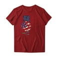 thumbnail image 4 of Mareep T-shirt Femme P-3TG Longueur Épaule T-shirt à Manches Courtes Col Rond Imprimé Lettre, 4 of 4