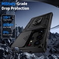 thumbnail image 4 of for Samsung Galaxy S23 Ultra Case with Camera Lens Cover,10 FT Military Grade Drop Protection, Magnetic Ring Holder Kickstand Protective Phone Case for Samsung Galaxy S23 Ultra, Black, 4 of 12