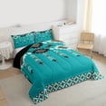 thumbnail image 3 of Feelyou Teal Aztec Women Bedding Comforter Set, Rustic Farmhouse Twin Comforter Sets, Mandala Southwestern Reversible Bedding Set, Ultra Soft Bedroom Decor, 2 Pieces, 3 of 8