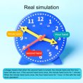 thumbnail image 2 of Clock Toys Hand-eye Coordination Concentration Teaching Aids Three-needle Early Preschool Teaching Aids Clock Toy for Homeschool, 2 of 7